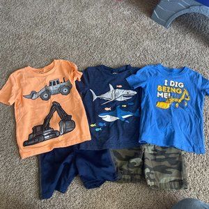 Boys' Clothes - 3 t-shirts and 2 shorts